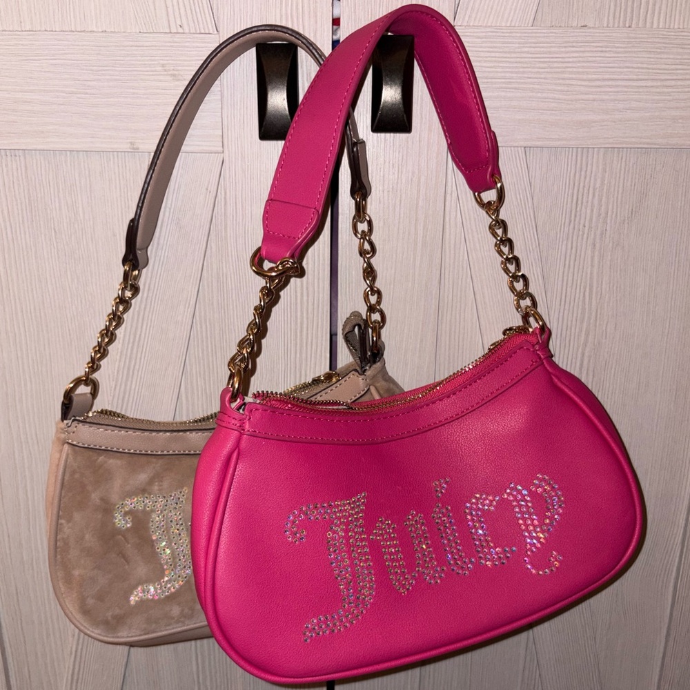 Juicy Couture Pink and Tan shoulder purses